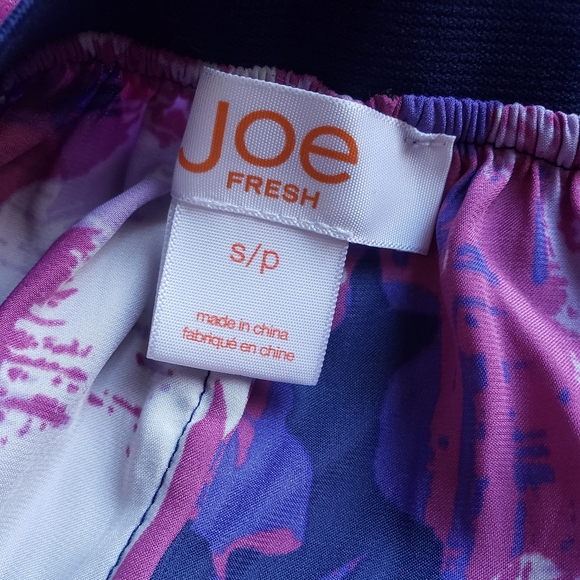 Joe Fresh Size S/P Mini Skirt Short Skater Pink Purple Watercolor Small - Picture 5 of 5